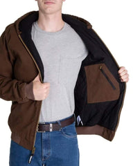 Berne Outerwear Berne - Men's Heartland Washed Duck Hooded Jacket