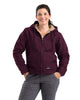 Berne Outerwear S / Plum Berne - Women's Sherpa-Lined Softstone Duck Hooded Jacket