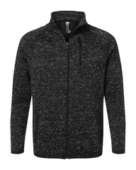 Burnside Outerwear S / Heather Black Burnside - Men's Sweater Knit Jacket