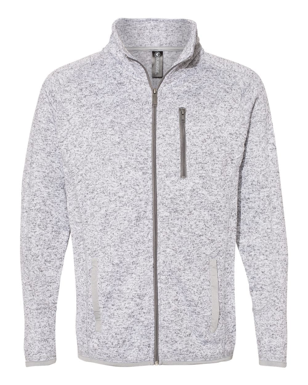 Burnside Outerwear S / Heather Grey Burnside - Men's Sweater Knit Jacket