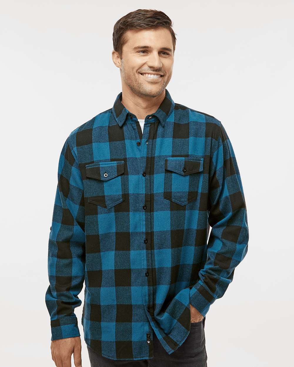 Burnside Woven Shirts Burnside - Men's Yarn-Dyed Long Sleeve Flannel Shirt