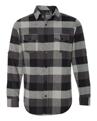 Burnside Woven Shirts S / Black/Grey Burnside - Men's Yarn-Dyed Long Sleeve Flannel Shirt