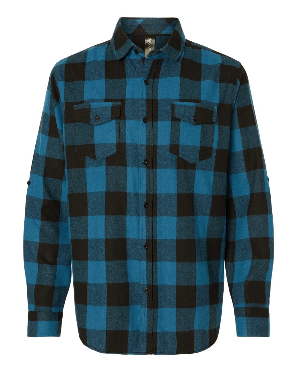 Burnside Woven Shirts S / Blue/Black Buffalo Burnside - Men's Yarn-Dyed Long Sleeve Flannel Shirt