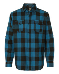 Burnside Woven Shirts S / Blue/Black Buffalo Burnside - Men's Yarn-Dyed Long Sleeve Flannel Shirt