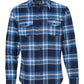 Burnside Woven Shirts S / Blue/White Burnside - Men's Yarn-Dyed Long Sleeve Flannel Shirt