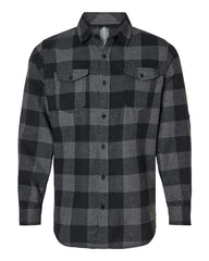 Burnside Woven Shirts S / Charcoal/Black Buffalo Burnside - Men's Yarn-Dyed Long Sleeve Flannel Shirt