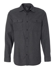 Burnside Woven Shirts S / Charcoal Burnside - Men's Solid Long Sleeve Flannel Shirt