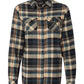Burnside Woven Shirts S / Dark Khaki Burnside - Women's Yarn-Dyed Long Sleeve Flannel Shirt