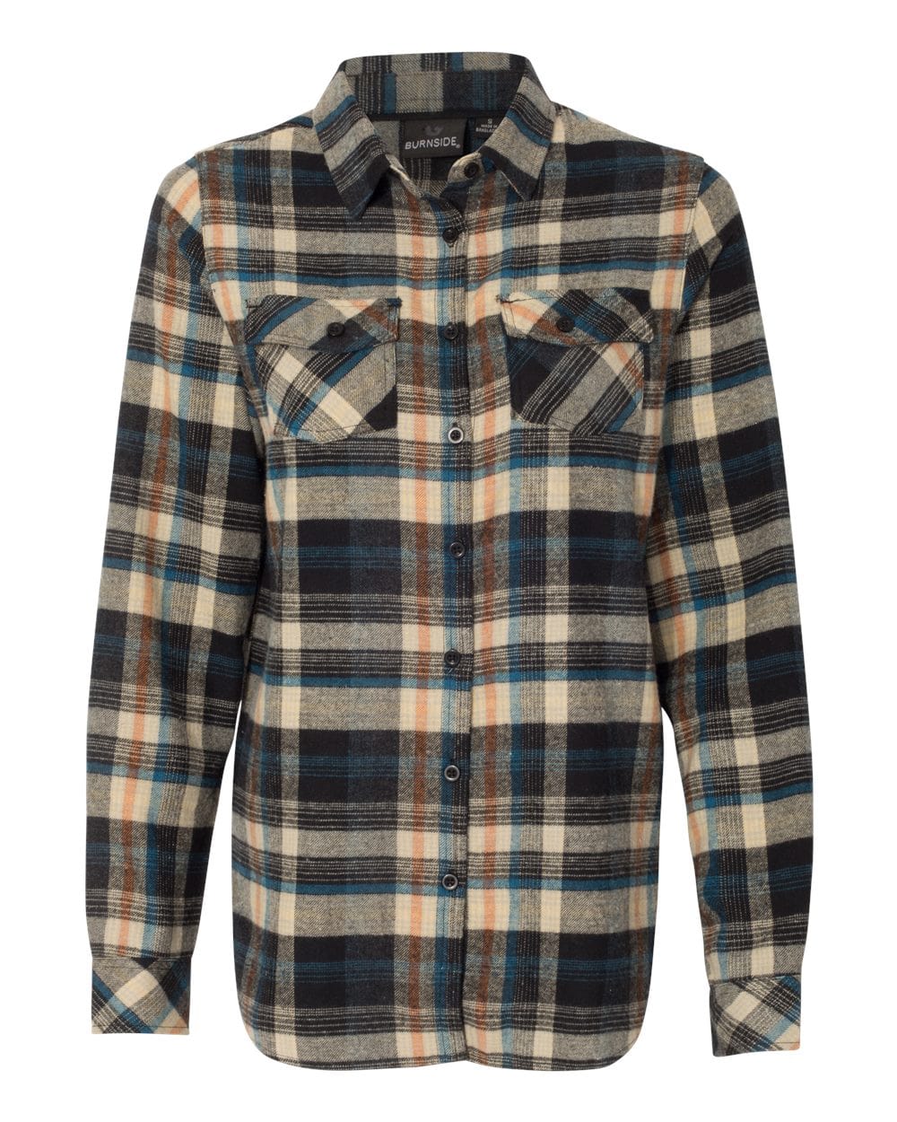 Burnside Woven Shirts S / Dark Khaki Burnside - Women's Yarn-Dyed Long Sleeve Flannel Shirt