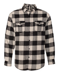 Burnside Woven Shirts S / Ecru/Black Buffalo Burnside - Men's Yarn-Dyed Long Sleeve Flannel Shirt