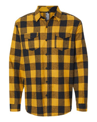 Burnside Woven Shirts S / Gold/Black Burnside - Men's Yarn-Dyed Long Sleeve Flannel Shirt