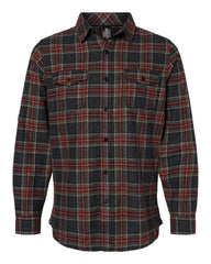 Burnside Woven Shirts S / Grey/Red Burnside - Men's Yarn-Dyed Long Sleeve Flannel Shirt