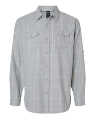 Burnside Woven Shirts S / Grey/White Burnside - Men's Yarn-Dyed Long Sleeve Flannel Shirt