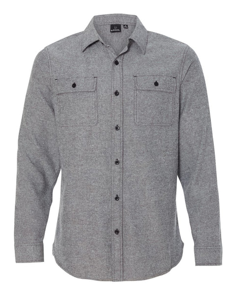 Burnside Woven Shirts S / Heather Grey Burnside - Men's Solid Long Sleeve Flannel Shirt