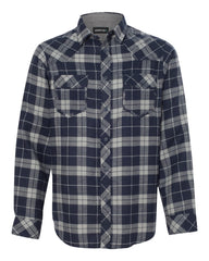 Burnside Woven Shirts S / Navy/Grey Burnside - Men's Yarn-Dyed Long Sleeve Flannel Shirt