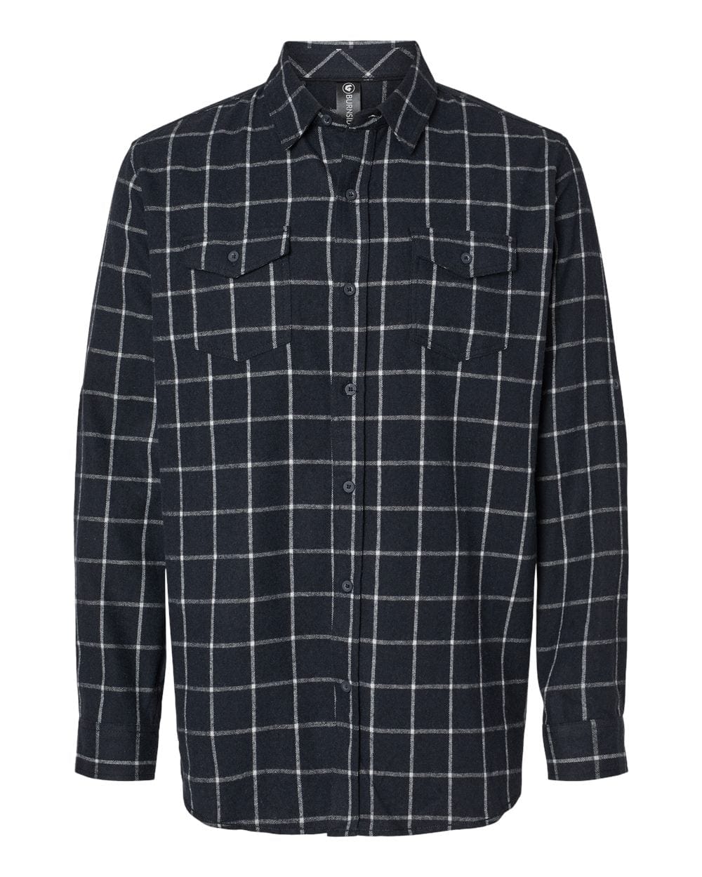 Burnside Woven Shirts S / Navy/White Burnside - Men's Yarn-Dyed Long Sleeve Flannel Shirt