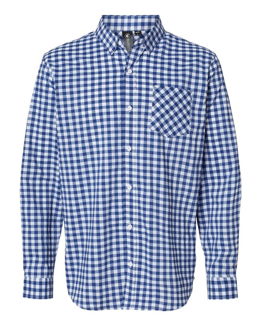 Burnside Woven Shirts S / Navy/White Gingham Burnside - Men's Technical Stretch Burn Shirt