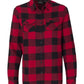 Burnside Woven Shirts S / Red/Black Buffalo Burnside - Women's Yarn-Dyed Long Sleeve Flannel Shirt