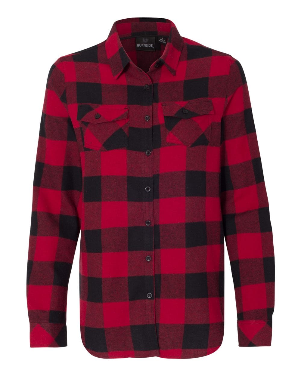 Burnside Woven Shirts S / Red/Black Buffalo Burnside - Women's Yarn-Dyed Long Sleeve Flannel Shirt