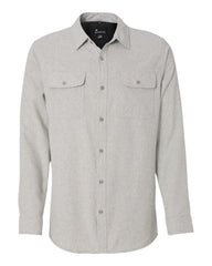 Burnside Woven Shirts S / Stone Burnside - Men's Solid Long Sleeve Flannel Shirt