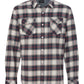 Burnside Woven Shirts S / White/Red Burnside - Men's Yarn-Dyed Long Sleeve Flannel Shirt