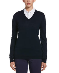 Callaway Sweaters S / Navy Blue Callaway - Women's V-Neck Merino Sweater