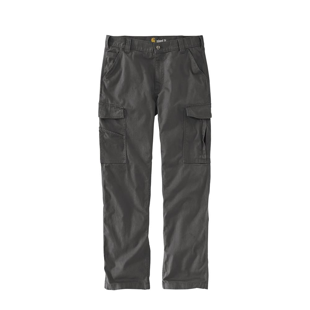 Fabric Carhartt Mens Pants 38x30 Straight Fit Gray Canvas Work Flex Casual Pockets Nice