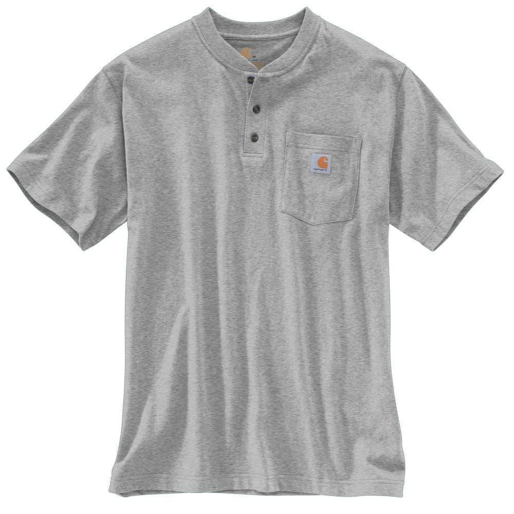 Carhartt T-shirts S / Heather Grey Carhartt - Short Sleeve Henley T-Shirt