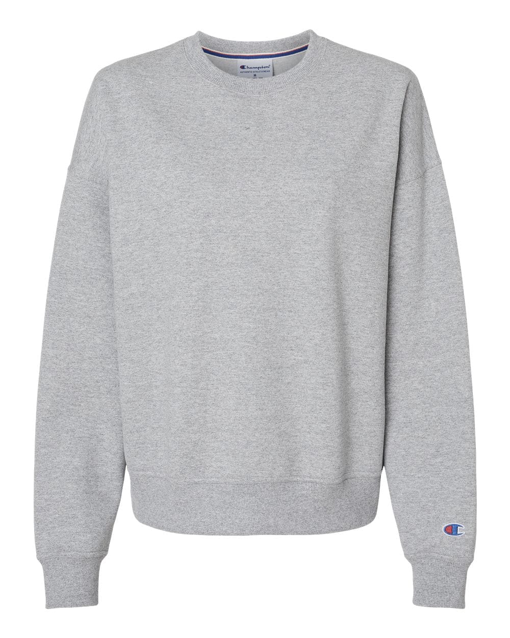 Champion Mens Medium Powerblend Graphic Crewneck GF88H-1IC Light purchases Oxford Grey