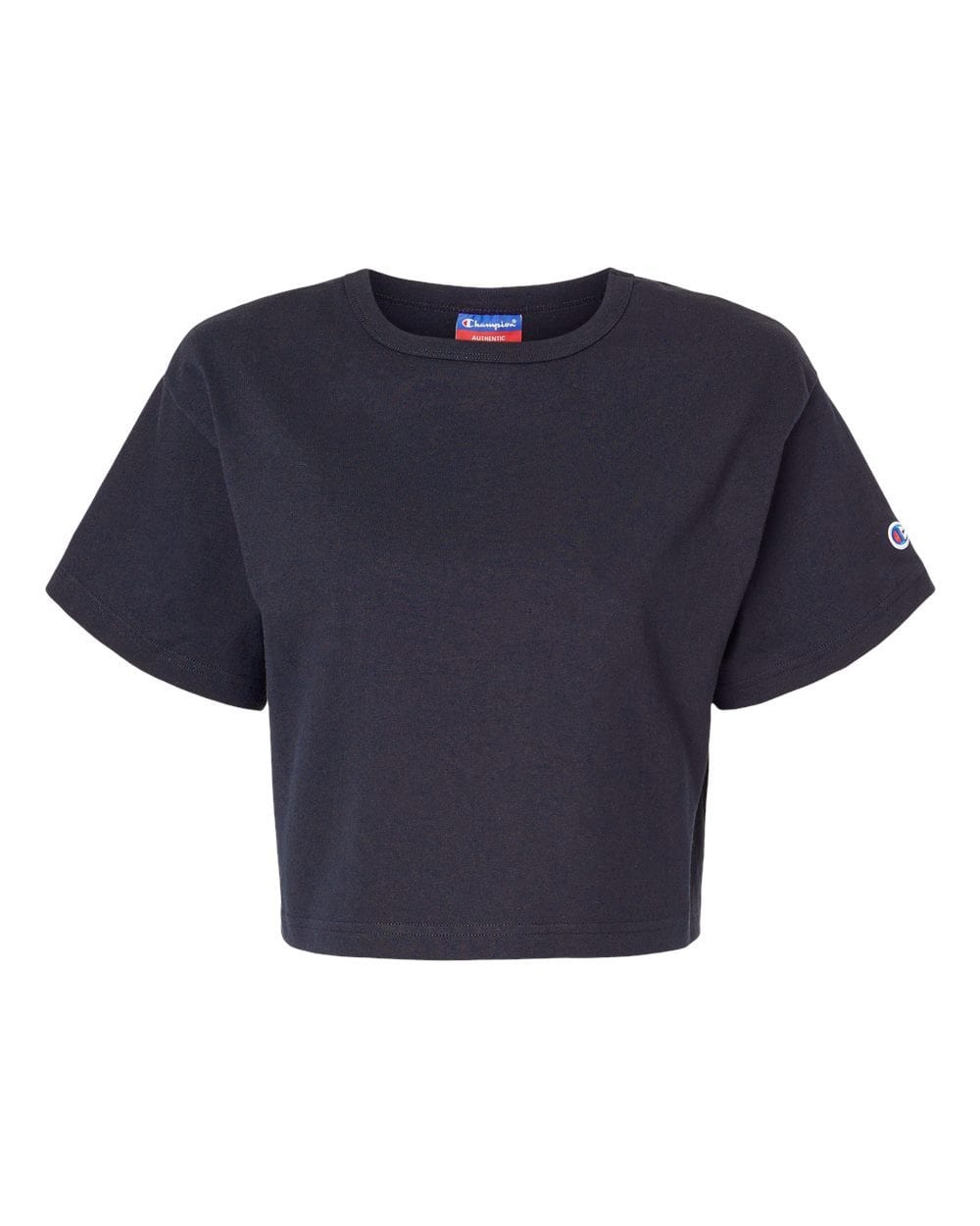 ★DNSR★ Women's Heritage Crop T-Shirt Navy Champion T453W - Women's Heritage Jersey Crop T-Shirt