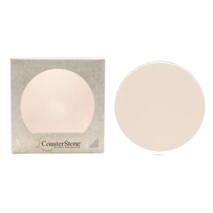 CoasterStone Accessories One Size / White/Beige Stone CoasterStone - 2 Pack Absorbent Single Stone Round Coaster