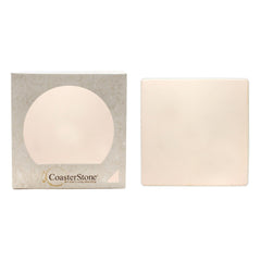 CoasterStone Accessories One Size / White/Beige Stone CoasterStone - 4 Pack Absorbent Single Stone Square Coaster