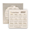 CoasterStone Accessories One Size / White/Beige Stone CoasterStone - Absorbent Single Stone Calendar Coaster