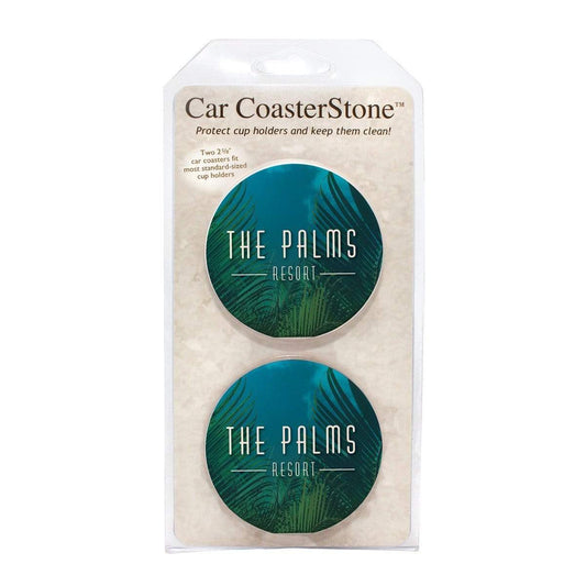 CoasterStone Accessories Round / Natural CoasterStone - Absorbent Stone Car Coaster - 2 Pack (2 5/8")