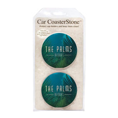 CoasterStone Accessories Round / Natural CoasterStone - Absorbent Stone Car Coaster - 2 Pack (2 5/8