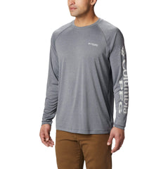 Columbia T-shirts S / Charcoal Heather/Cool Grey Columbia - Men's PFG Terminal Tackle™ Heather Long Sleeve Shirt