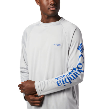 Columbia T-shirts S / Cool Grey/Vivid Blue Columbia - Men's PFG Terminal Tackle™ Long Sleeve Shirt