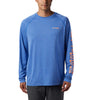 Columbia T-shirts S / Vivid Blue Heather/Bright Nectar Columbia - Men's PFG Terminal Tackle™ Heather Long Sleeve Shirt