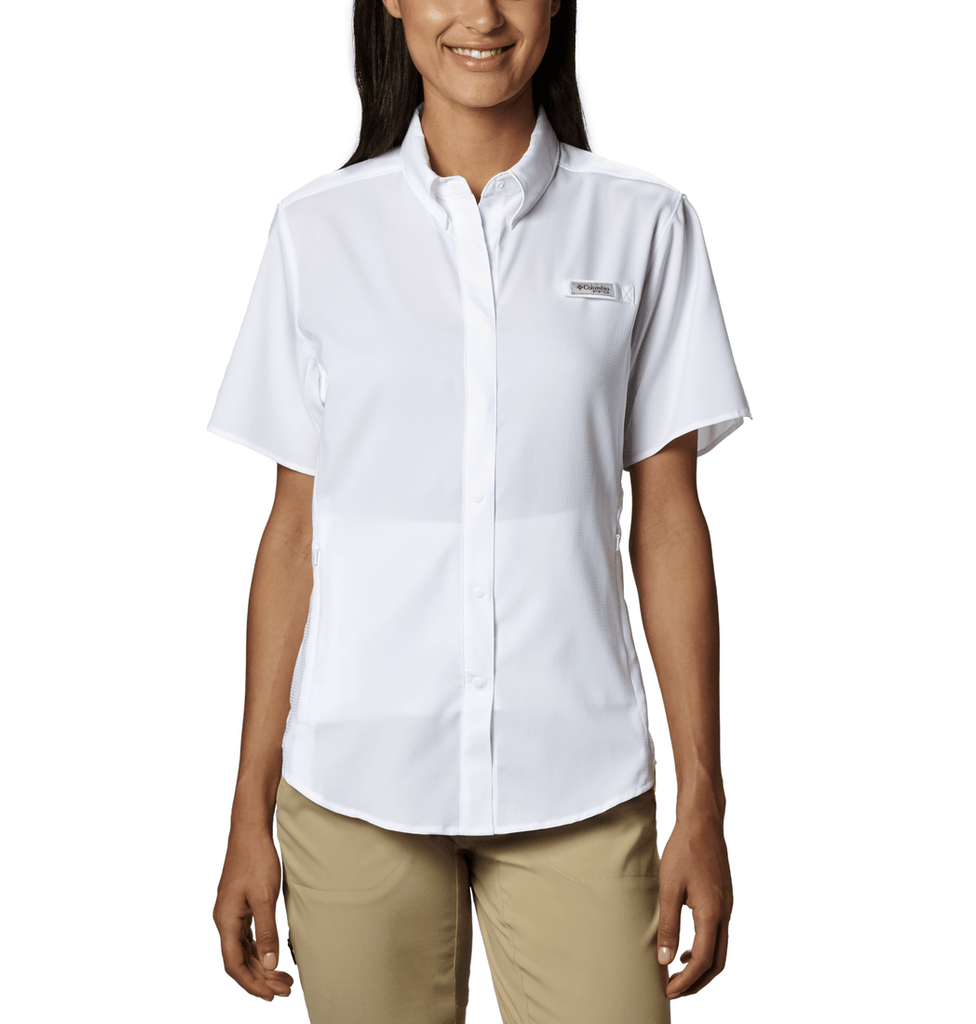 Columbia Men's White PFG Tamiami II Short-Sleeve Shirt