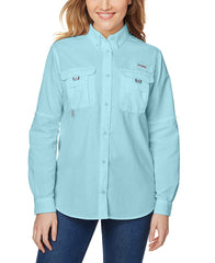 Columbia Woven Shirts XS / Clear Blue Columbia - Women's PFG Bahama™ Long Sleeve Shirt