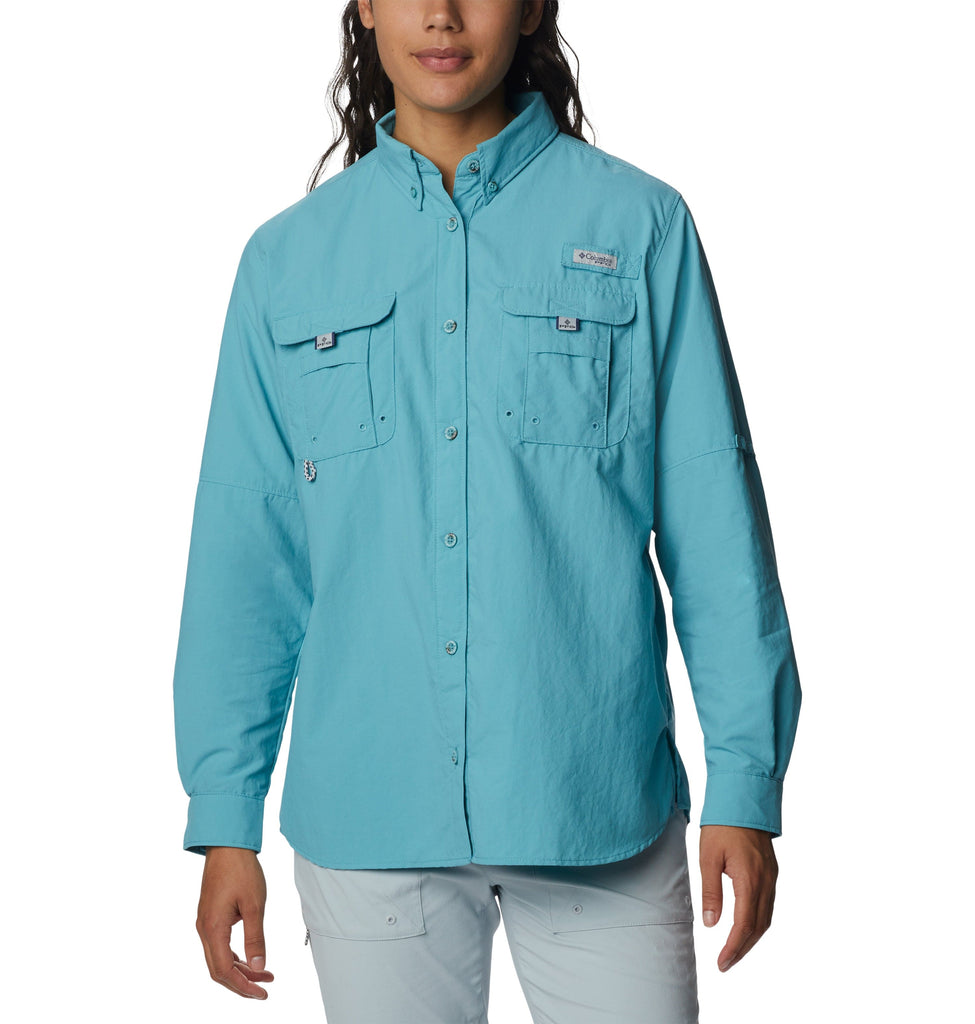 Columbia Women's PFG Bahama Long Sleeve Shirt - L - Blue