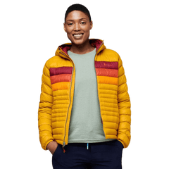 Cotopaxi Outerwear XS / Amber Stripes Cotopaxi - Women's Fuego Down Hooded Jacket