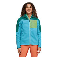 Cotopaxi Outerwear XS / Greenery & Poolside Cotopaxi - Women's Abrazo Hooded Full-Zip Fleece Jacket