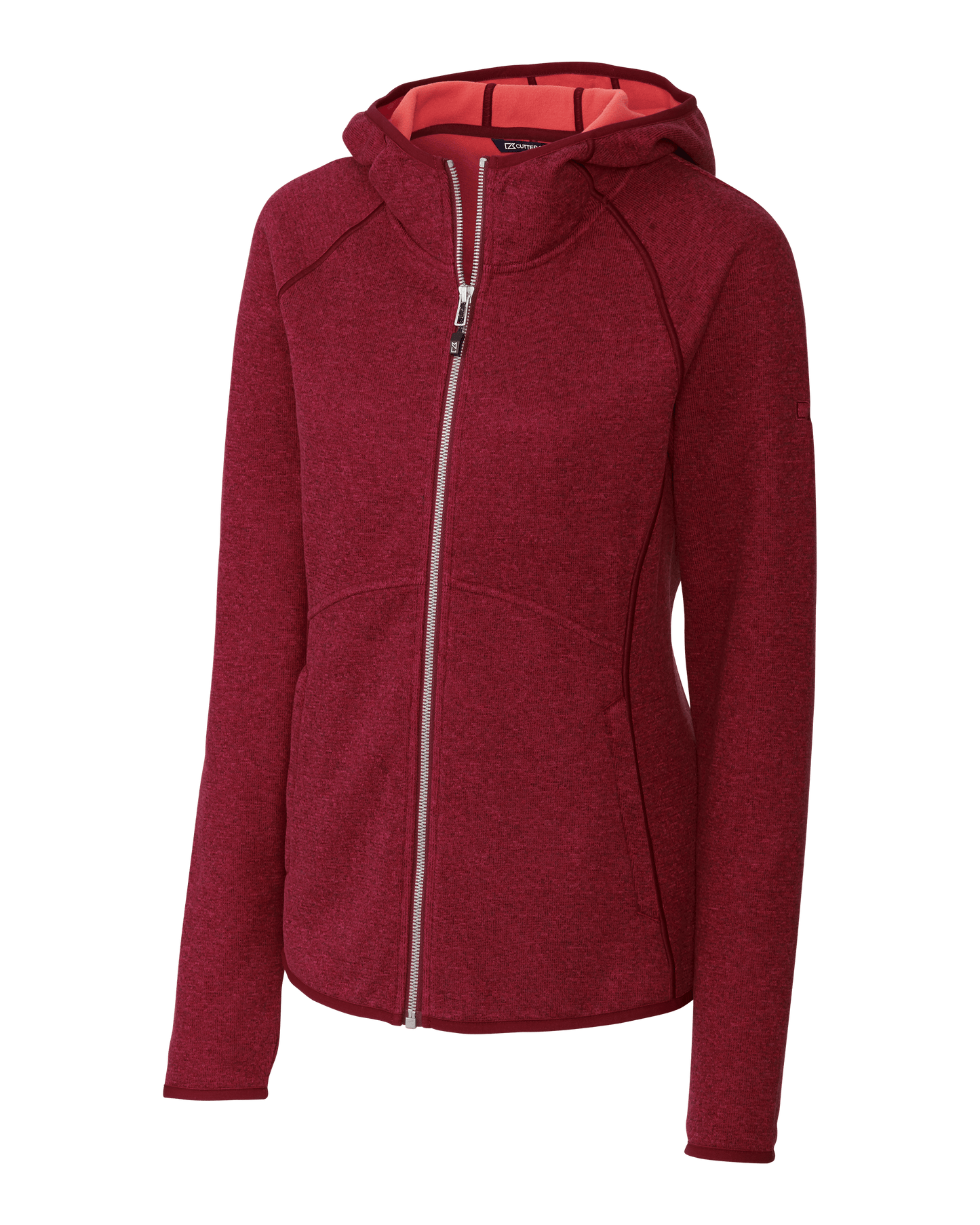 Cutter & Buck Fleece S / Cardinal Red Heather Cutter & Buck - Women's Mainsail Hooded Jacket