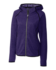 Cutter & Buck Fleece S / College Purple Heather Cutter & Buck - Women's Mainsail Hooded Jacket