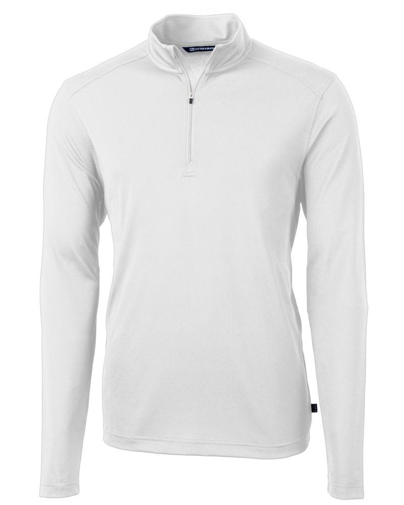 Cutter & Buck Layering S / White Cutter & Buck - Men's Virtue Eco Pique Recycled Quarter Zip