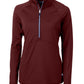 Cutter & Buck Layering XS / Bordeaux Cutter & Buck - Women's Adapt Eco Knit Half Zip Pullover