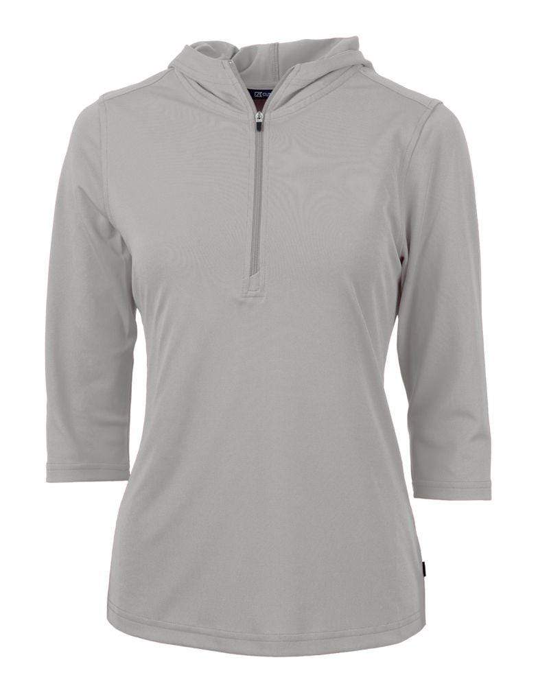 Cutter & Buck Layering XS / Polished Cutter & Buck - Women's Virtue Eco Pique Half Zip Hoodie