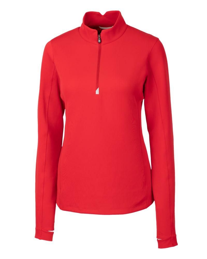 Women's Cutter & Buck Red Louisville Cardinals Charter Eco Recycled Half-Zip Anorak Jacket Size: 3XL