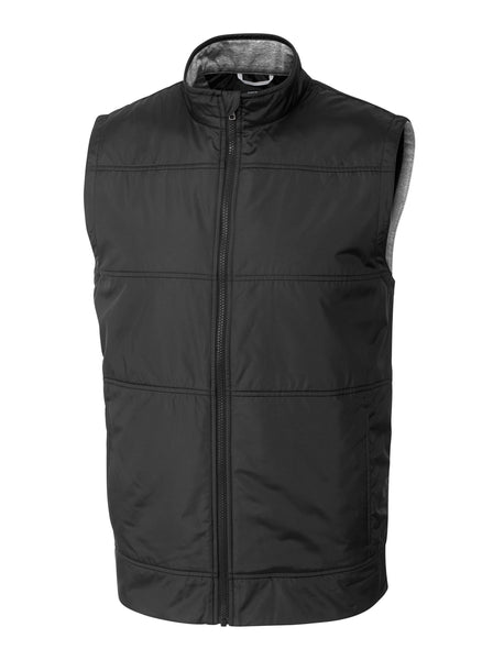 Cutter & Buck Outerwear S / Black Cutter & Buck - Men's Stealth Hybrid Quilted Windbreaker Vest